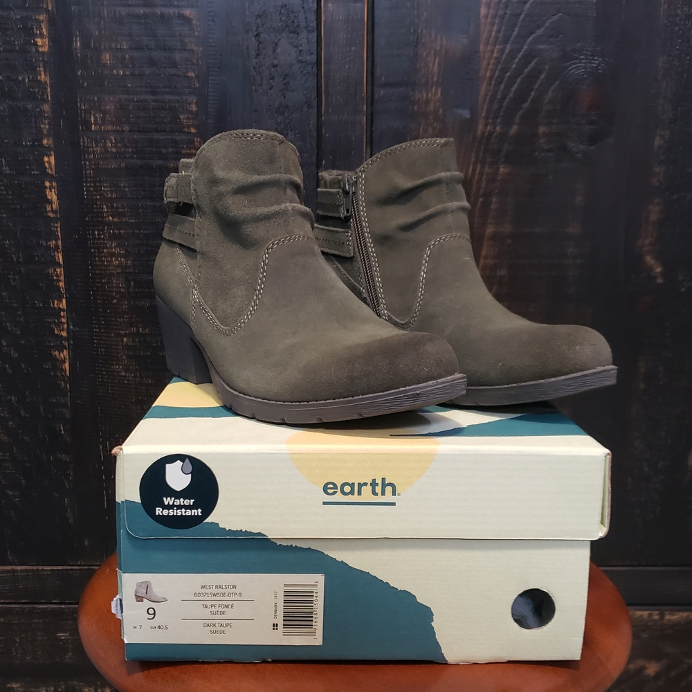 Earth Origins Forest Suede Ankle Booties